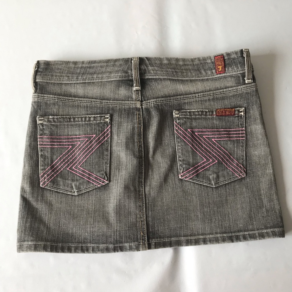 7 Seven For All Mankind Dojo Design Mini Jean Skirt 26